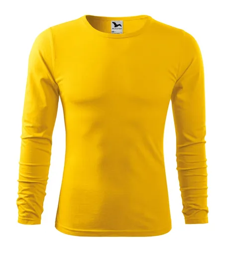 MALFINI Pánske tričko s dlhým rukávom Fit-T Long Sleeve - Žltá | M