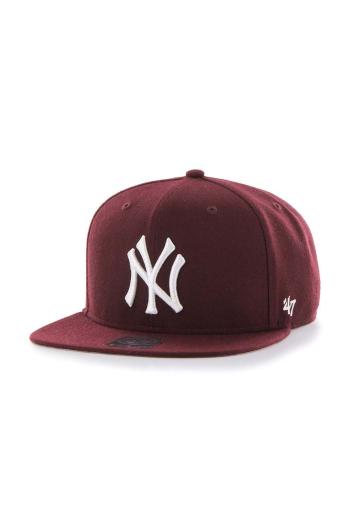 Šiltovka 47 brand MLB New York Yankees bordová farba, s nášivkou, B-NSHOT17WBP-KM