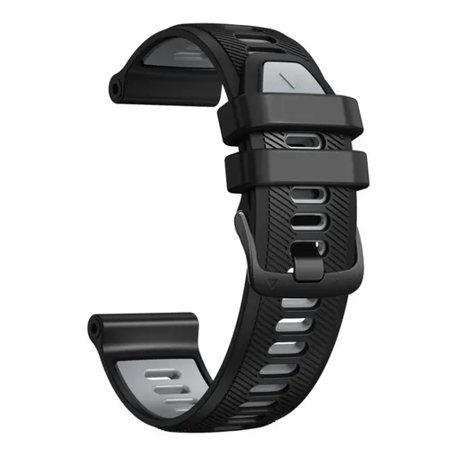 SPORTY Vymeniteľný silikónový remienok Garmin Forerunner 965 šedo-čierny