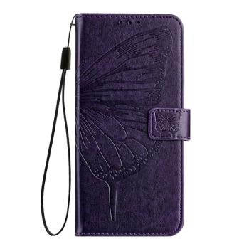 ART BUTTERFLY Peňaženkový obal pre TCL 501 fialový
