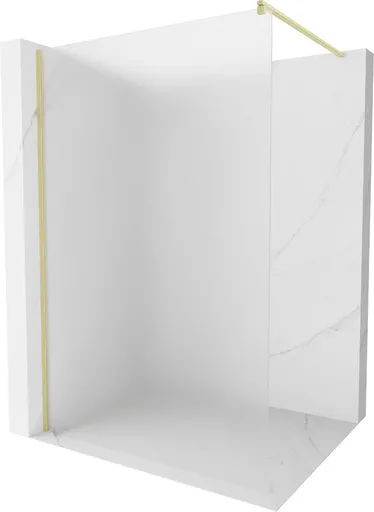 MEXEN/S - Kioto Sprchová zástena WALK-IN 120 x 200, dekor 8 mm, zlatá kartáčovaná 800-120-101-55-30