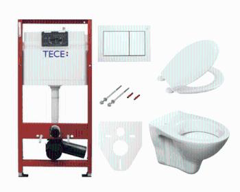 Cenovo zvýhodnený závesný WC set TECE do ľahkých stien / predstenová montáž + WC S-Line S-line Pro SIKOTSR0