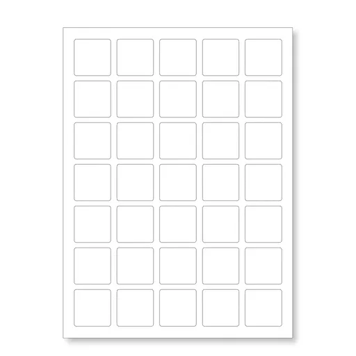 Samolepiace etikety 30 x 30 mm, 54 etiket, A4, 100 listov