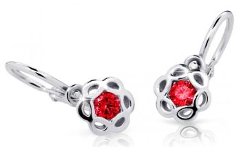 Cutie Jewellery Detské náušnice z bieleho zlata C2179-10-X-2 červená