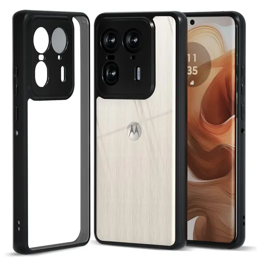 IBMRS Ochranný obal pre Motorola Edge 50 Ultra TRANSPARENT BLACK