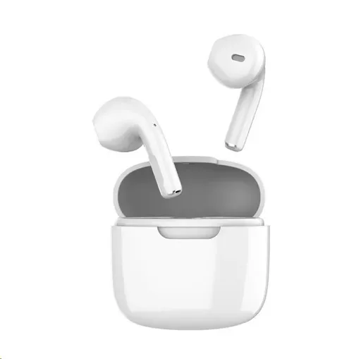 Orava bezdrôtové slúchadlá s mikrofónom, USB-C, dotykové ovládanie, do uší, IPX3, biela