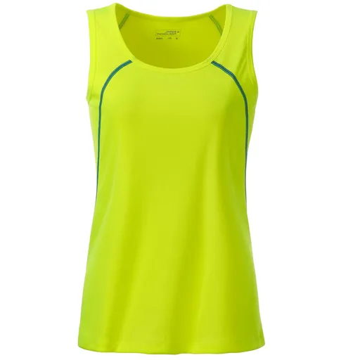 James & Nicholson (Daiber) Dámske funkčné tielko JN493 - Jasnožltá / jasnomodrá | XS