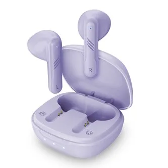 Genius HS-M905BT 31710025401, mikrofon, přepínání skladeb, fialová, 2.0, s nabíjecí krabičkou, sportovní typ USB-C