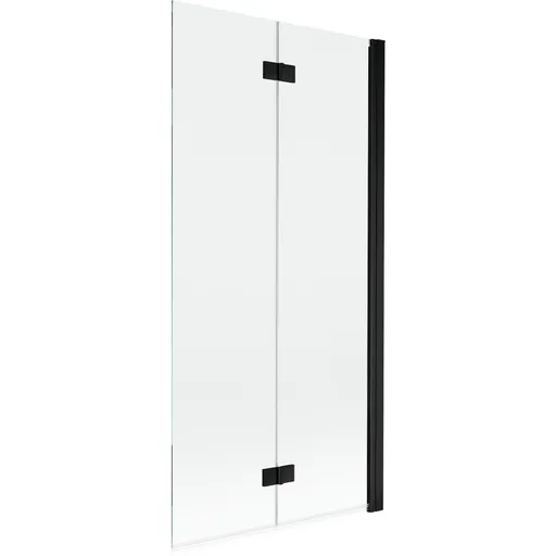 MEXEN - MIST vaňová zástena 90x150 cm 6mm 2-s, čierna, číra, pravá 8A9-090-002-70-00-P