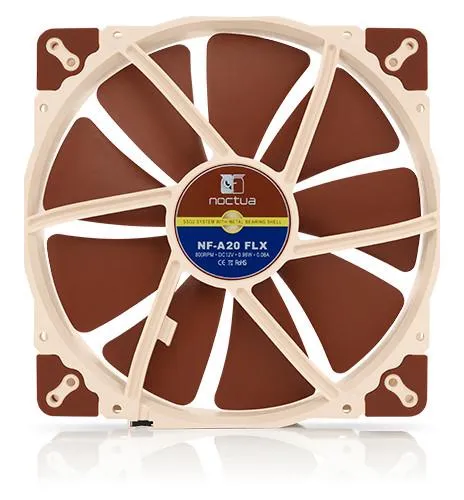 Noctua NF-A20-FLX, 200 x 200 x 30 mm, 3-pin, 800 RPM
