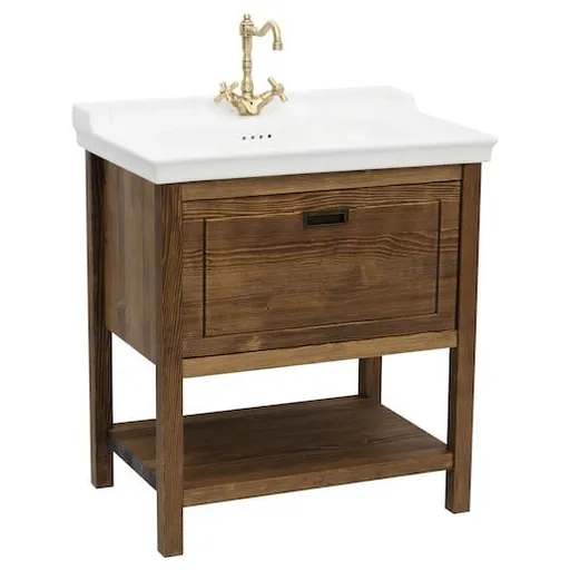 Kúpeľňová skrinka s umývadlom Naturel Country 79,5x85x53 cm palisander COUNTRY80ZPA