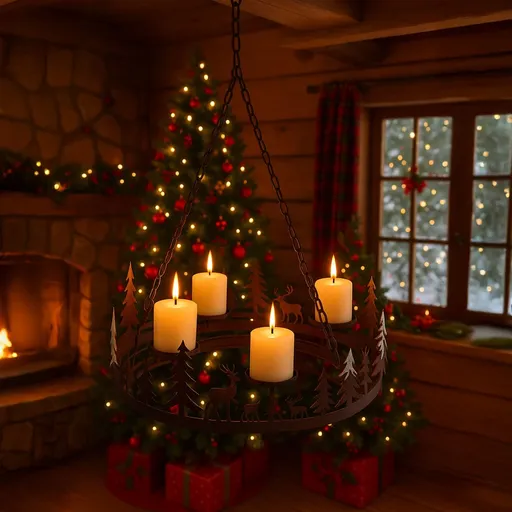 G. Wurm Závěsný kovový adventní věnec