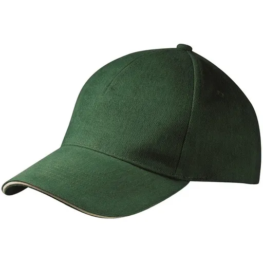 Myrtle Beach (Daiber) 5 panelová šiltovka MB035 - Tmavozelená / natural