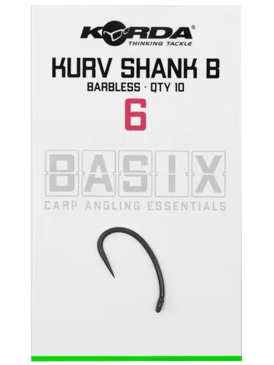 Korda háčiky basix kurv shank barbless - 6