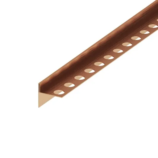 Spádový profil do sprchového kúta "T" Eviso hnedá kartáčovaná, nerez dĺžka 120 cm, výška hrany 11 mm, LSBR0201