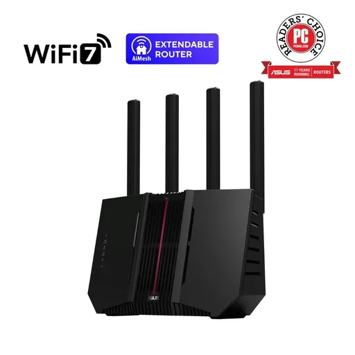 Router ASUS RT-BE92U, WiFi7 Router, AiMesh, 2x WAN, 3x LAN, 1x USB 3.2