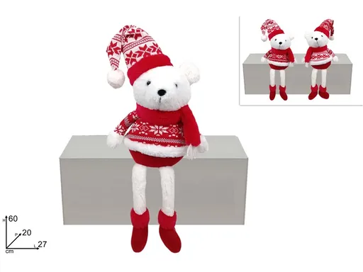 MAKRO - Medveď vianočný 60cm mix
