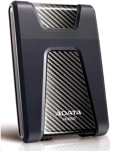 ADATA Externý HDD 4TB 2,5" USB 3.1 DashDrive Durable HD650, čierny (gumový, nárazu odolný)