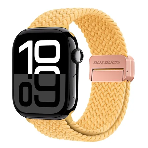 DUX BRAIDED Nylonový remienok pre Apple Watch 10 / 11 42mm žltý