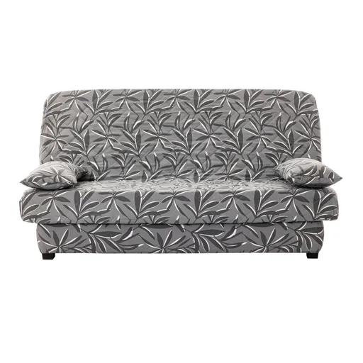 Poťah s výplňou na pohovku clic-clac s potlačou listov