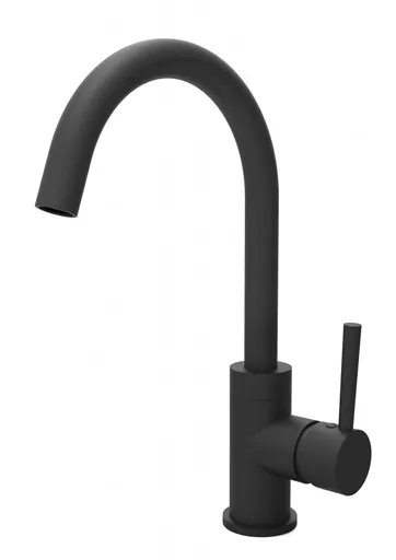 BESCO - Vysoká stojanová umývadlová batéria ILLUSION I - Radiátory - Farebné prevedenie HL - Čierna matná BABUIICZ