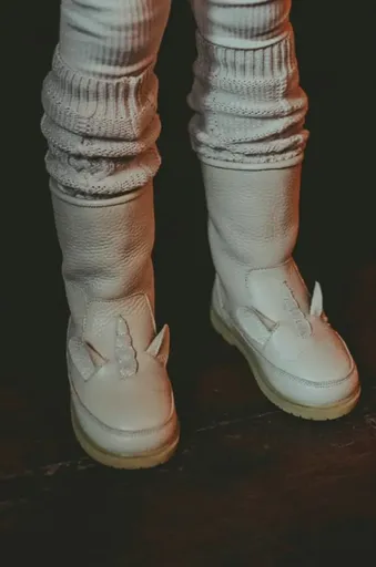 Detské zimné kožené topánky Donsje Wadudu Special Boots Unicorn