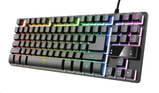 TRUST herná klávesnica GXT833 THADO, membránová, USB, US