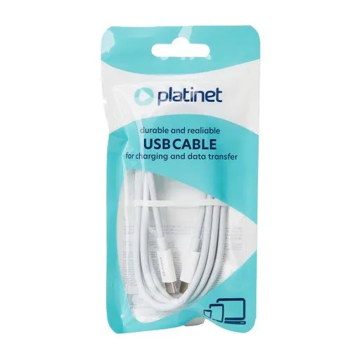 Platinet Dátový Kábel USB-C - USB-C 5A, 100 W, 1,5 m, 480 Mbps, biely