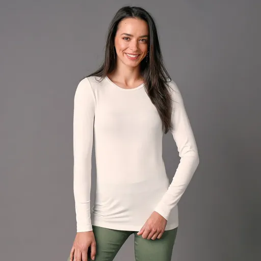 Jednofarebné tričko s okrúhlym výstrihom