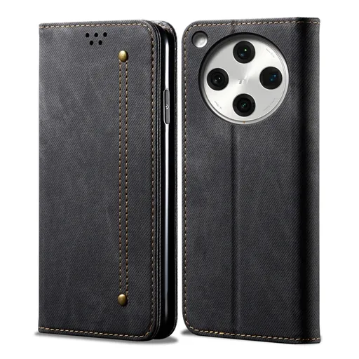 DENIM Peňaženkový kryt pre Oppo Find X8 5G čierny