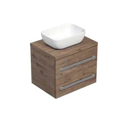 Kúpeľňová skrinka s doskou SAT Cube Way 60x53x46 cm dub Wellington matný CUBE461603DW45