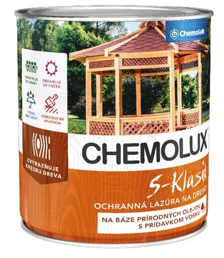 CHEMOLUX S KLASIK - Tenkovrstvá lazúra na drevo 0,75 L 101 - breza
