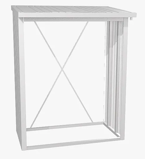 Biohort Viacúčelový sklad krbového dreva BIOHORT drevník WoodStock 157 x 102 (strieborná metalíza)