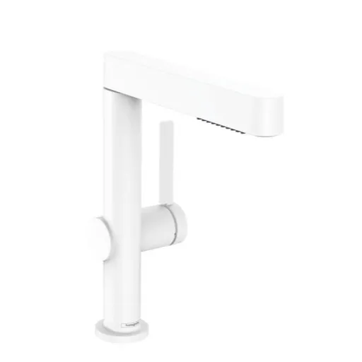 Hansgrohe Finoris umývadlová batéria s vyťahovacou spŕškou, 2 prúdy matná biela 76063700