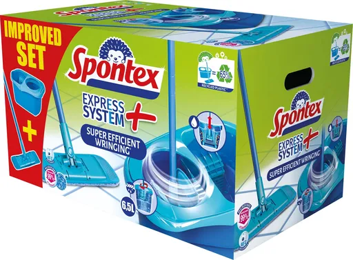 SPONTEX Inovatívny mop Express System Plus bez žmýkacieho koša (3384128000300)