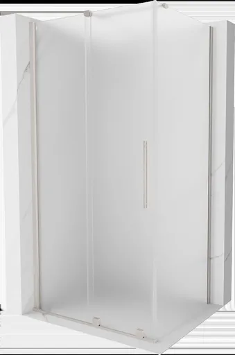 MEXEN/S - Velár sprchovací kút, posuvné dvere 100 x 75, dekor, nikel kartáčovaný 871-100-075-31-97