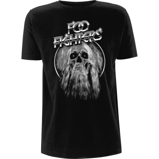 Foo Fighters tričko Bearded Skull Čierna S