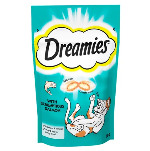 DREAMIES pochúťka pre mačky s lososom 60 g