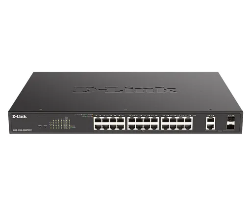 D-Link DGS-1100-26MPV2/E26-Port PoE+ Gigabit Smart Man, 370W