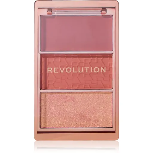 Makeup Revolution Blush Icon Palette paleta líceniek odtieň Aura Points Rose 9.8 g