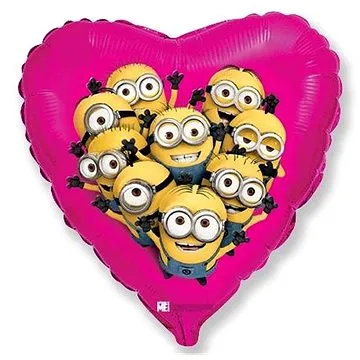 Balónik fóliový Mimoni 45 cm – srdce (8435102307870)