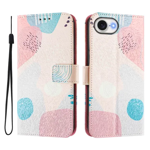 ART Peňaženkový kryt pre Apple iPhone 16e ABSTRACT