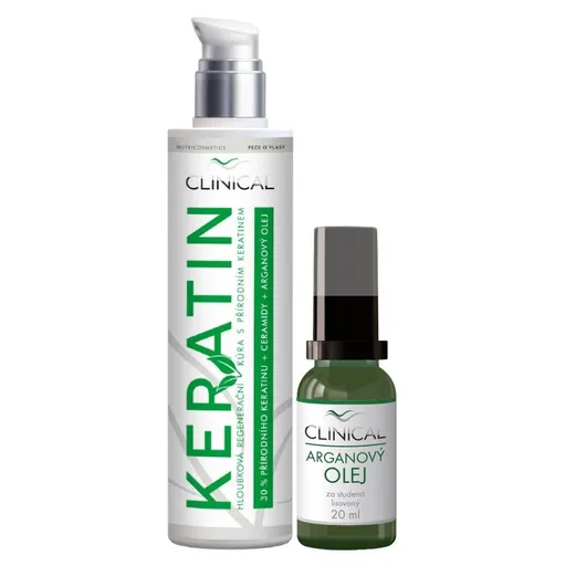 CLINICAL Keratín kúra 100 ml + Arganový olej 20 ml