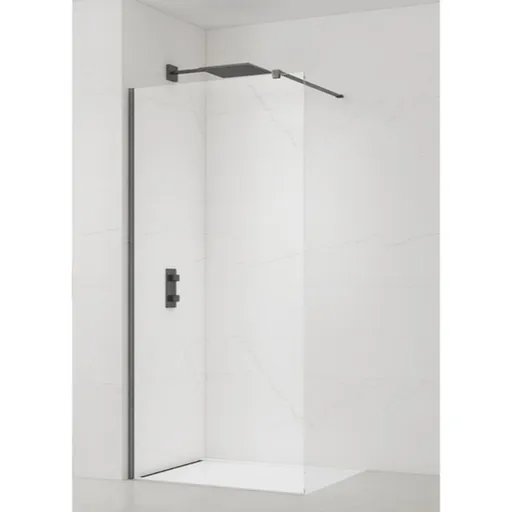 Sprchová zástena Walk-in 90 cm SAT vo farbe profilu PVD Gun metal SATBWI90PRGM