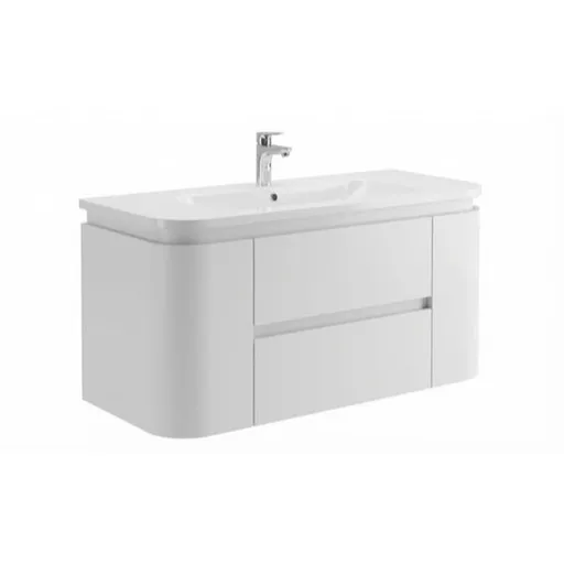 Kúpeľňová skrinka s umývadlom Naturel Shelley 119x50x45 cm biela mat SHELLEY120W