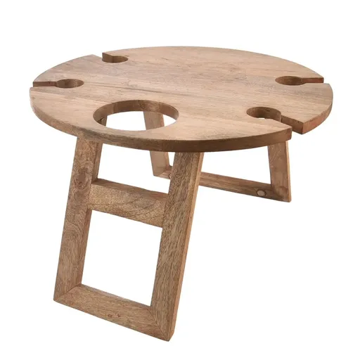 Orion Piknikový stolík/podnos z mangového dreva, 39,5 x 24,5 cm