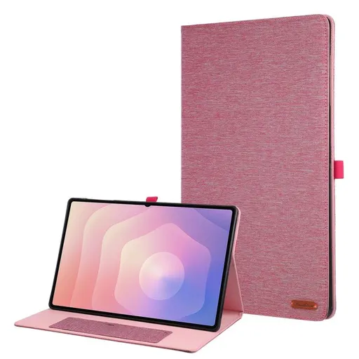 FABRIC Zaklápací kryt pre Samsung Galaxy Tab S11 Ultra ružový