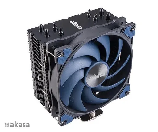 AKASA chladič CPU Alucia H4, Heatpipes, Black fins