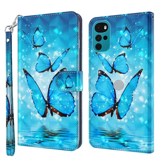 ART Peňaženkový kryt Motorola Moto G22 BLUE BUTTERFLIES