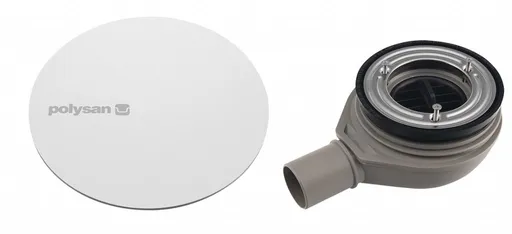 POLYSAN - MIRAI vaničkový sifón, priemer 90, DN40, krytka biela 72730W